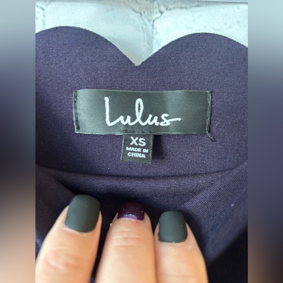 Lulu’s Scalloped Neck 3/4 Sleeve A Line Dress. NWOT - Picture 2 of 3